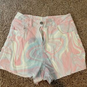 marble jean shorts
